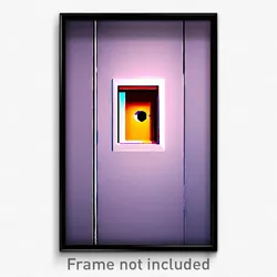 Pixel Art Poster - Rectangular Peephole (8 Bit Psychedelic Video Game Print)