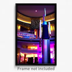 Pixel Art Poster - Vibrating Hotel (8 Bit Psychedelic Trippy Video Game Print)