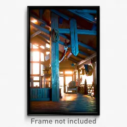 Pixel Art Poster - Nautical Ranch (8 Bit Psychedelic Trippy Video Game Print)
