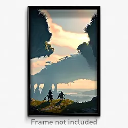 Pixel Art Poster - Tattered Outland (8 Bit Psychedelic Trippy Video Game Print)