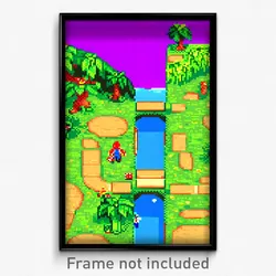 Pixel Art Poster - Bountiful Video Game (8 Bit Psychedelic Video Game Print)
