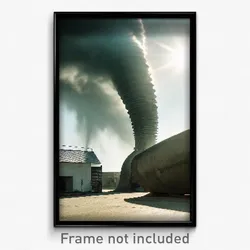 Pixel Art Poster - Concrete Tornado (8 Bit Psychedelic Trippy Video Game Print)