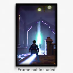 Pixel Art Poster - Haunting Video Game (8 Bit Psychedelic Video Game Print)