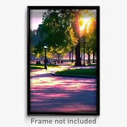 Pixel Art Poster - Homely Park (8 Bit Psychedelic Trippy Weird Video Game Print)