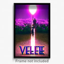 Pixel Art Poster - Violet Mere (8 Bit Psychedelic Trippy Weird Video Game Print)