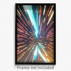 Pixel Art Poster - Gigantic Hyperspace (8 Bit Psychedelic Video Game Print)
