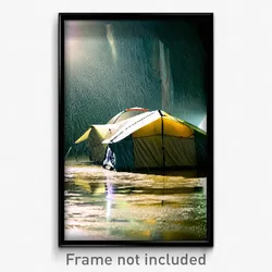 Pixel Art Poster - Damp Tent (8 Bit Psychedelic Trippy Weird Video Game Print)