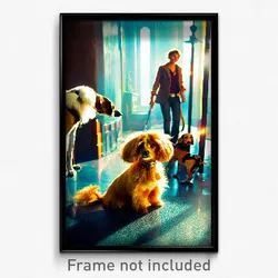 Pixel Art Poster - Unusual Dog (8 Bit Psychedelic Trippy Weird Video Game Print)