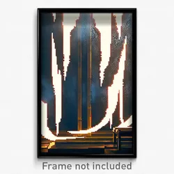 Pixel Art Poster - Pristine Forgeworks (8 Bit Psychedelic Video Game Print)
