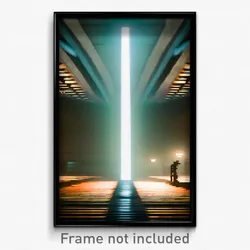 Pixel Art Poster - Underground Dominion (8 Bit Psychedelic Video Game Print)