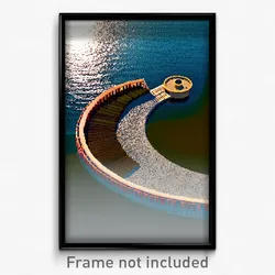 Pixel Art Poster - Round Jetty (8 Bit Psychedelic Trippy Weird Video Game Print)