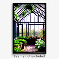 Pixel Art Poster - Well Made Greenhouse (8 Bit Psychedelic Video Game Print)