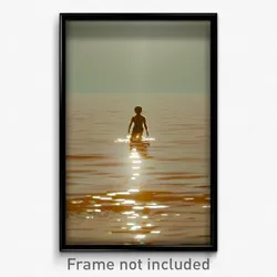Pixel Art Poster - Tan Sea (8 Bit Psychedelic Trippy Weird Video Game Print)