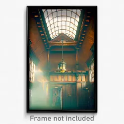Pixel Art Poster - Antique Eaves (8 Bit Psychedelic Trippy Video Game Print)