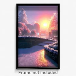 Pixel Art Poster - Frosty Staith (8 Bit Psychedelic Trippy Video Game Print)