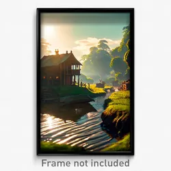 Pixel Art Poster - Polished Hovel (8 Bit Psychedelic Trippy Video Game Print)