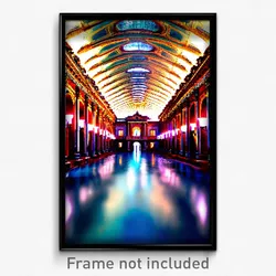 Pixel Art Poster - Complicated Hermitage (8 Bit Psychedelic Video Game Print)