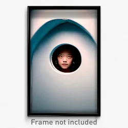Pixel Art Poster - Unwelcoming Peephole (8 Bit Psychedelic Video Game Print)