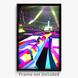 Pixel Art Poster - Dazzling Ramp (8 Bit Psychedelic Trippy Video Game Print)