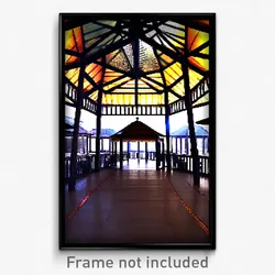 Pixel Art Poster - Measly Gazebo (8 Bit Psychedelic Trippy Video Game Print)