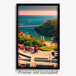 Pixel Art Poster - Cultured Bay (8 Bit Psychedelic Trippy Video Game Print)