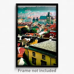 Pixel Art Poster - Old Prague (8 Bit Psychedelic Trippy Weird Video Game Print)