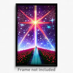 Pixel Art Poster - Starry Lancet (8 Bit Psychedelic Trippy Video Game Print)