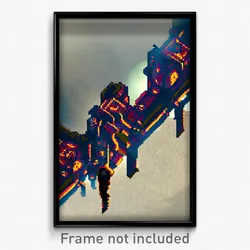 Pixel Art Poster - Complicated Meeting Place (8 Bit Video Game Print)