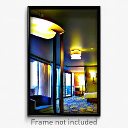 Pixel Art Poster - Cool Hotel Room (8 Bit Psychedelic Trippy Video Game Print)