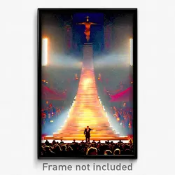 Pixel Art Poster - Gargantuan Tableau (8 Bit Psychedelic Video Game Print)