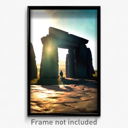 Pixel Art Poster - Conventional Henge (8 Bit Psychedelic Video Game Print)
