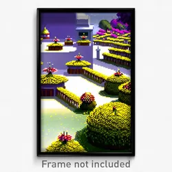 Pixel Art Poster - Rare Apiary (8 Bit Psychedelic Trippy Weird Video Game Print)