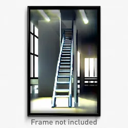 Pixel Art Poster - Modern Ladder (8 Bit Psychedelic Trippy Video Game Print)