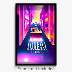 Pixel Art Poster - Liquid Gallery (8 Bit Psychedelic Trippy Video Game Print)