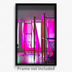 Pixel Art Poster - Pink Drying Rack (8 Bit Psychedelic Trippy Video Game Print)