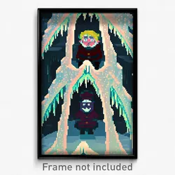 Pixel Art Poster - Frozen Grotesque (8 Bit Psychedelic Trippy Video Game Print)