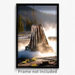Pixel Art Poster - Abandoned Geyser (8 Bit Psychedelic Trippy Video Game Print)