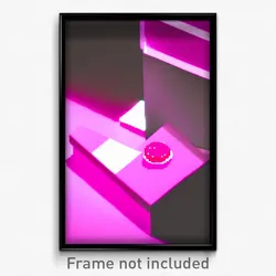 Pixel Art Poster - Pink Rest (8 Bit Psychedelic Trippy Weird Video Game Print)