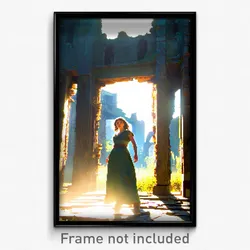 Pixel Art Poster - Lost Ruin (8 Bit Psychedelic Trippy Weird Video Game Print)