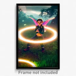 Pixel Art Poster - Meek Fairy Ring (8 Bit Psychedelic Trippy Video Game Print)