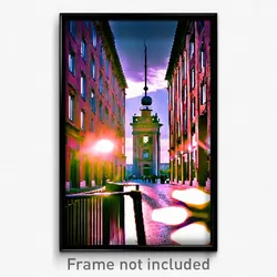 Pixel Art Poster - Creative Berlin (8 Bit Psychedelic Trippy Video Game Print)