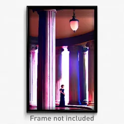 Pixel Art Poster - Modest Column (8 Bit Psychedelic Trippy Video Game Print)