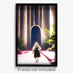 Pixel Art Poster - Curvy Hollow (8 Bit Psychedelic Trippy Video Game Print)