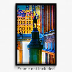 Pixel Art Poster - Bronze Stockholm (8 Bit Psychedelic Trippy Video Game Print)