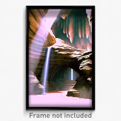 Pixel Art Poster - Bold Cave (8 Bit Psychedelic Trippy Weird Video Game Print)