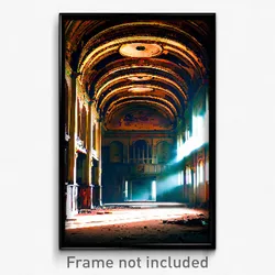 Pixel Art Poster - Abandoned Barony (8 Bit Psychedelic Trippy Video Game Print)