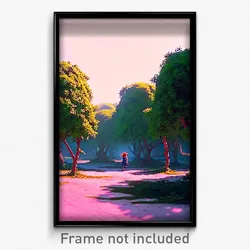 Pixel Art Poster - Ordinary Grove (8 Bit Psychedelic Trippy Video Game Print)