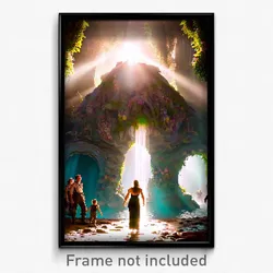 Pixel Art Poster - Alive Grotto (8 Bit Psychedelic Trippy Video Game Print)