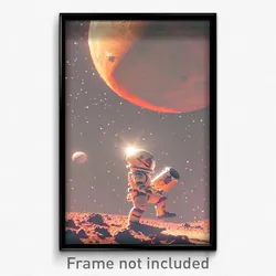 Pixel Art Poster - Beautiful Mars (8 Bit Psychedelic Trippy Video Game Print)