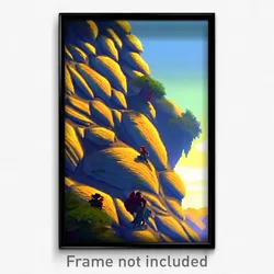 Pixel Art Poster - Animated Outcropping (8 Bit Psychedelic Video Game Print)